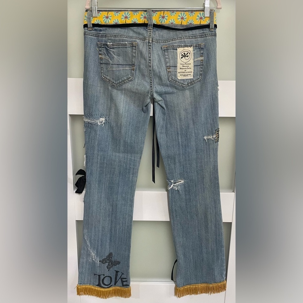 Restored by Design Upcycled American Eagle Jeans – One of a Kind Artisan Denim - Picture 3 of 13